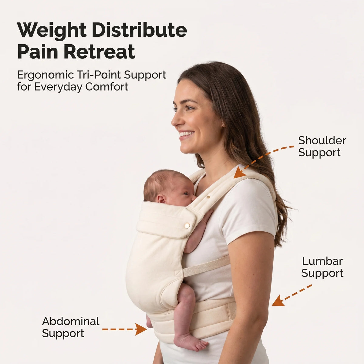 Amari - Ergonomic Baby Carrier - Ivory Blue